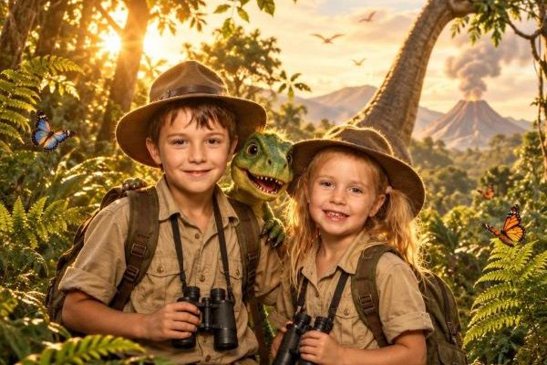Dino Explorers AI photo booth effect
