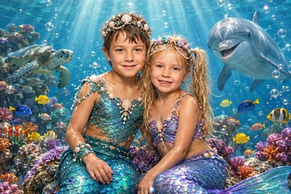 Mermaids AI photo booth effect