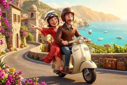 Efecto Vespa de fotomatón con IA
