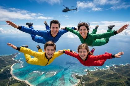 Efecto Skydive de fotomatón con IA