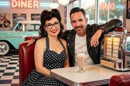 Efecto America '50s de fotomatón con IA