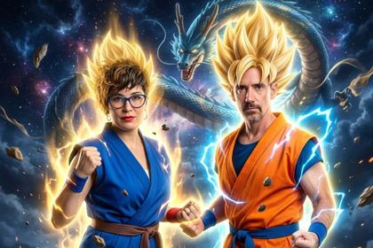 Efecto Power Up de fotomatón con IA