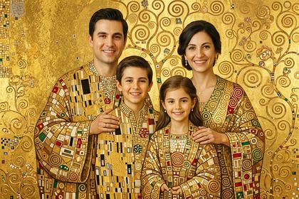 Efecto Golden Klimt de fotomatón con IA