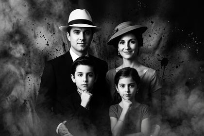 Efecto Noir de fotomatón con IA