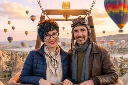 Efecto Air Balloon de fotomatón con IA