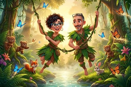 Jungle AI photo booth effect