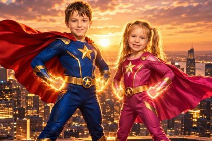 Superheroes AI photo booth effect