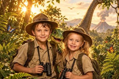 Dino Explorers AI photo booth effect